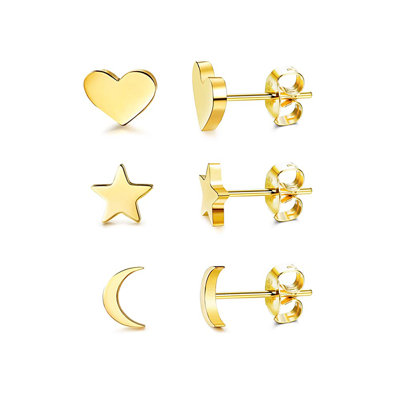 ROXI-pendientes de tuerca en forma de Mini estrella para mujer y niña, aretes Piercing minimalistas, joyería de plata 925, tendencia: 9