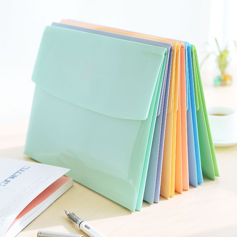 A4 Candy Color Folder File Bag Large Capacity School Folders Folder for A4 Documents Briefcase Bag Stationery Supplies