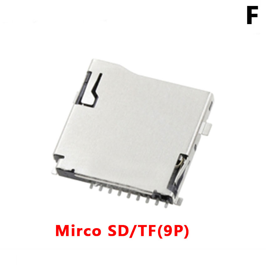 5PC SD/MINI/TF/SIM/MICRO Card Holder Card Slot Card Holder Mobile Phone Memory Card Holder With Self-Elastic Long And Short Body: Brown