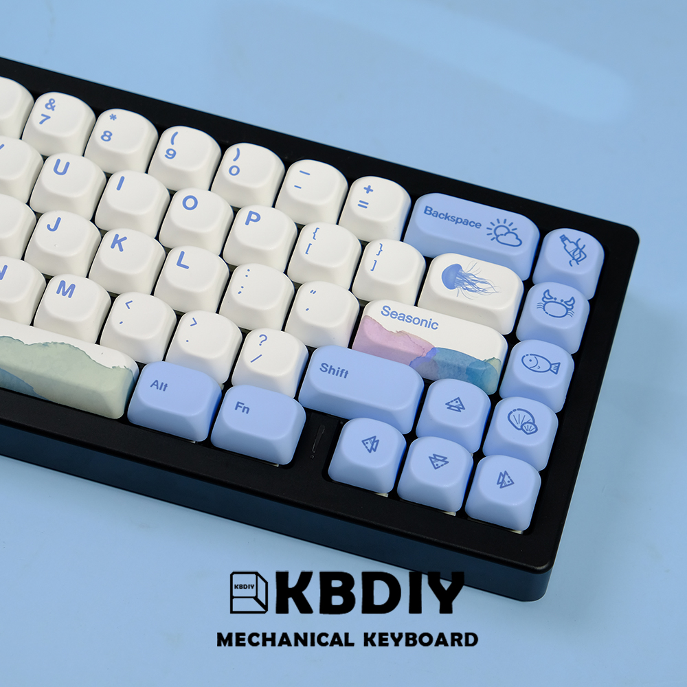 Kbdiy koa profil japanische ozean wal tasten kappen pbt mechanische tastatur tasten kappen russisch koreanisch 135 tasten kappen kunden spezifisch für mx schalter