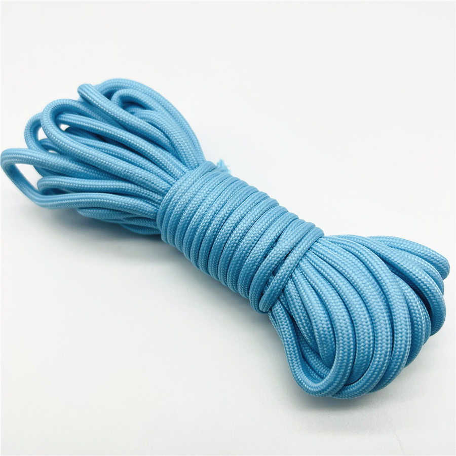 1 pièces 5yards 6mm Paracord Parachute cordon lanière tente corde Guyline Mil Spec Type pour randonnée Camping: Laser lumineux