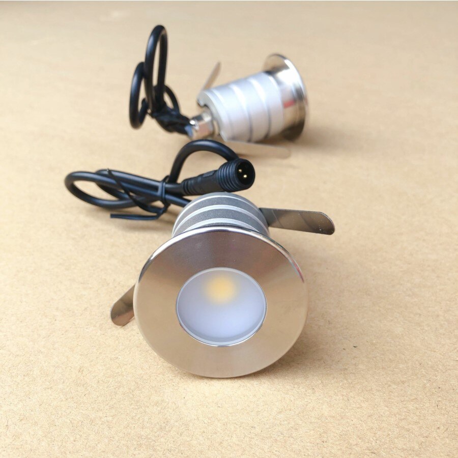 1 stk 3w ip67 12v led downlight cree utendørs gate underjordisk nedgravd belysning vanntett badstue båttrapp mini spot light ce