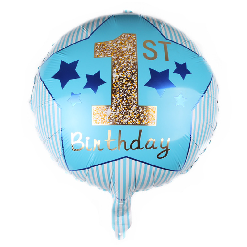 Ronde 18 inch jongen en meisje digitale aluminium film ballon baby aluminiumfolie verjaardagsfeestje layout helium ballon