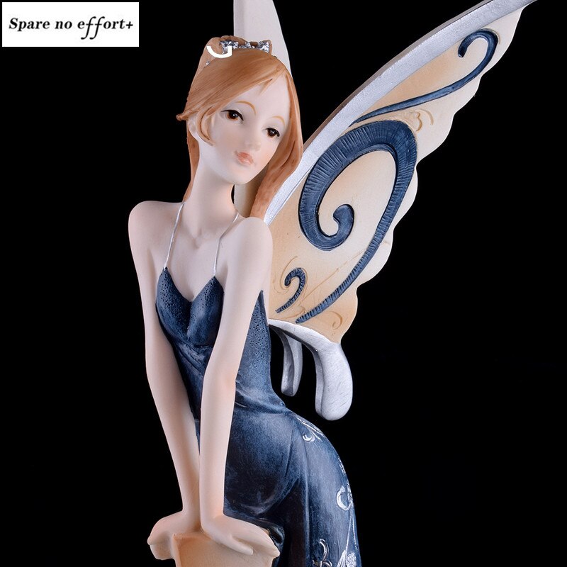 Kreatywne śliczne dziewczyny żywica elf ozdobne anioły wyposażenie domu dekoracja rzemiosło bar biurko wróżka statua figurki wystrój