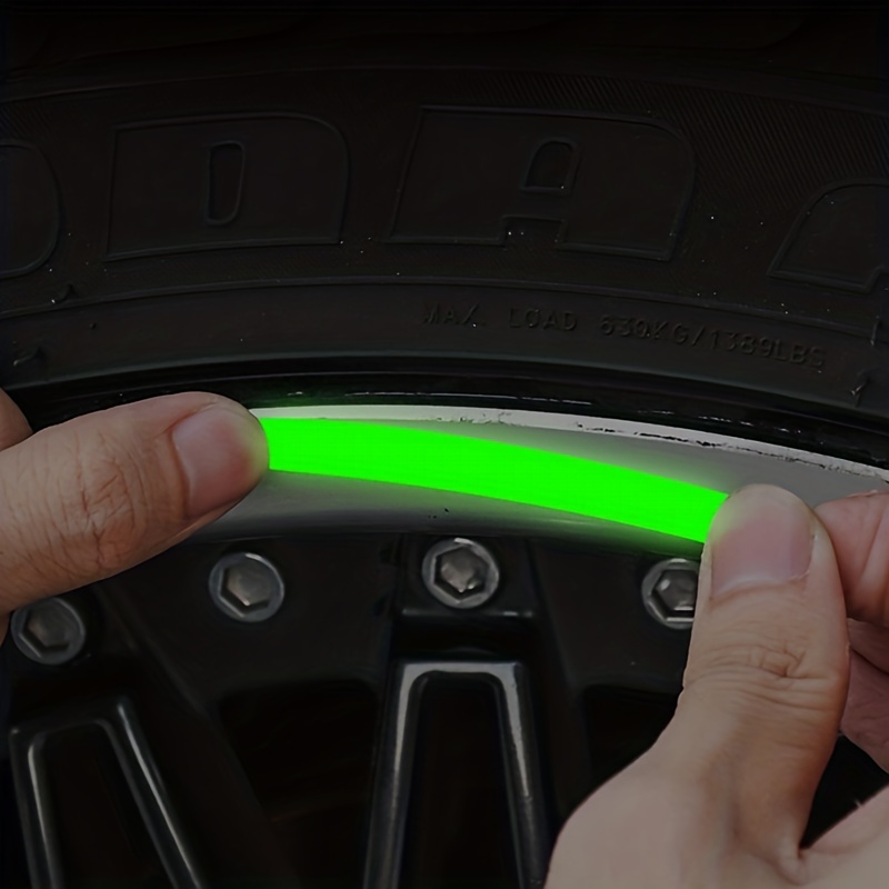 20Stck Auto Rad Leuchtende Aufkleber Reflektierende Aufkleber Leuchtende Fluoreszierende Farbe Rad Dekoration Motorrad Nacht Aufkleber