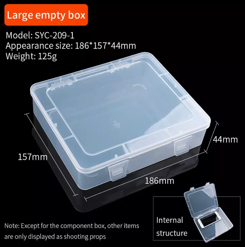 Plastic Tool Storage Box With Locking Handle Removable Compartment Repair Hardware Tools Portable Case Shockproof: 209-1