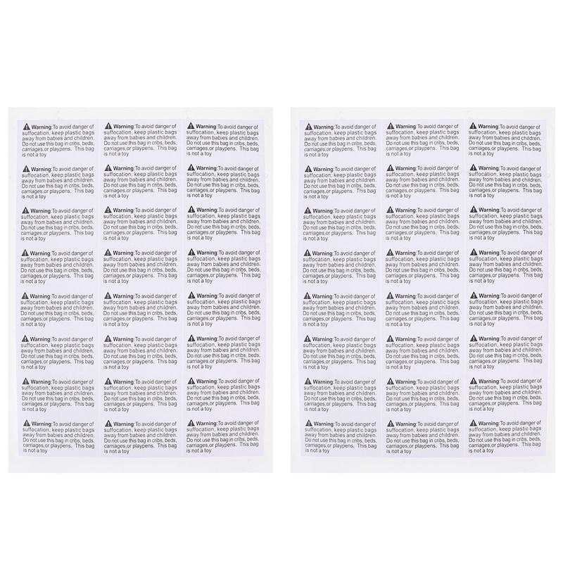 1000pcs Waterproof Suffocation Warning Label Stickers for FBA Plastic Bags