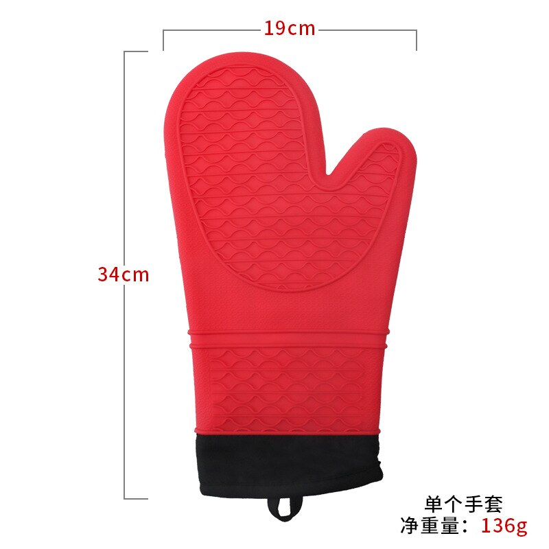 Outai Park Van 2 Siliconen Ovenwanten Magnetron Isolerende Handschoenen Hoge Temperatuur Bakken Anti-Brandwonden En Katoen: 2