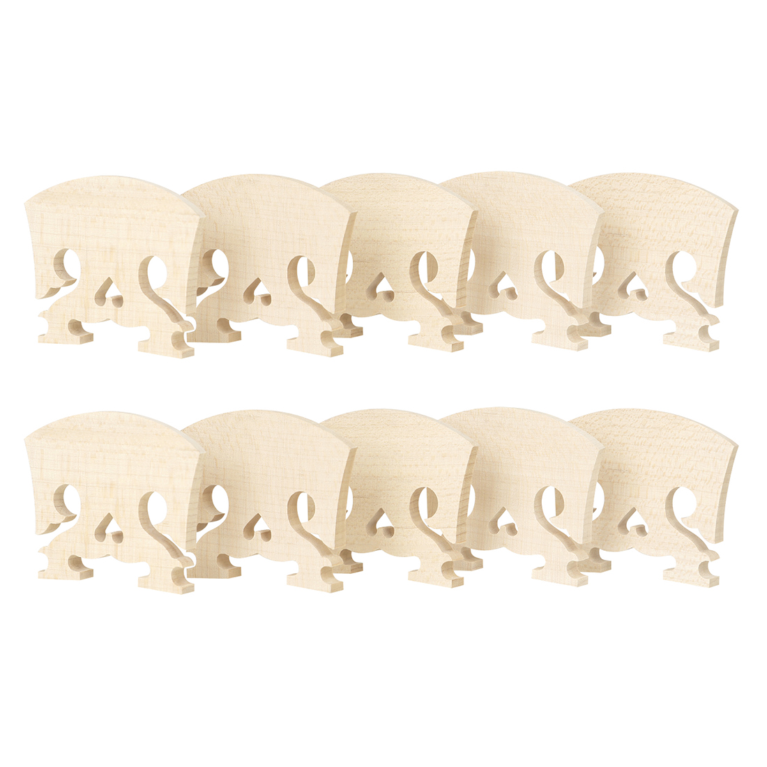 Juego de 10 Uds. De puentes de violín 4/4, instrumento de cuerda, piezas de violín, accesorios, puente de violín de madera de arce de 42mm, estilo barroco