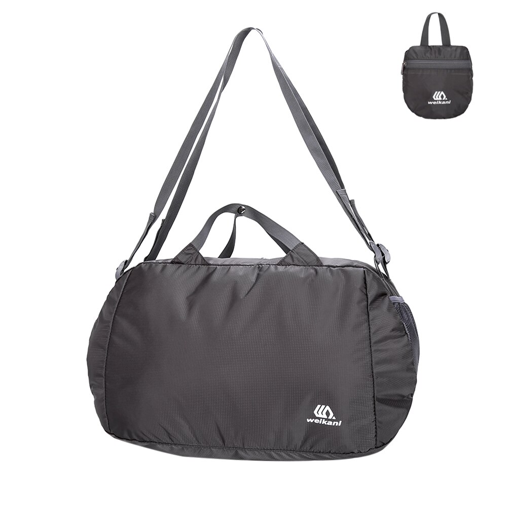 32l grote waterdichte reistassen voor mannen en vrouwen, opvouwbare rugzak, schoudertas, sporttas, buitenwandelen: Bruin