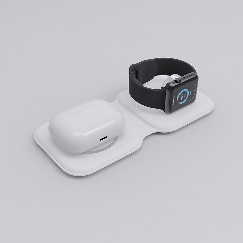 2-in-1 Wireless Charging Station for iPhone & Apple Watch - Magsafe Compatible