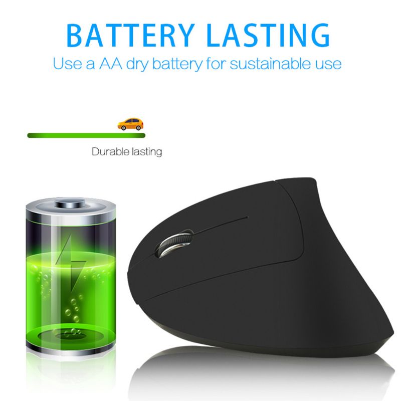 Left-Handed Mouse Rechargeable Ergonomic Vertical Mice with USB Receiver for Laptop Computer PC Desktop &amp;