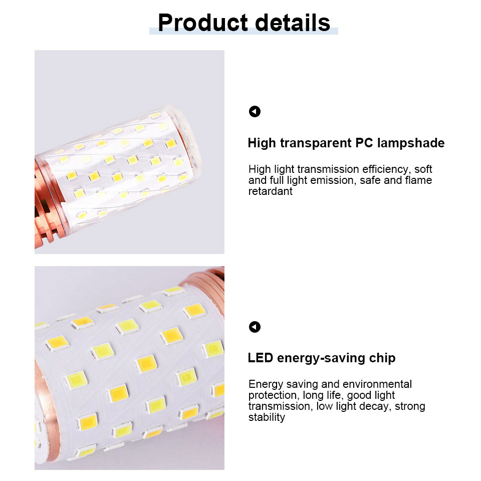 Superheldere Led Lamp Spaarlamp E14 Kleine Schroef E27 Maïslamp Huishoudelijke Verlichting Drie Kleuren Dimmen Volledig Spectrum 220V