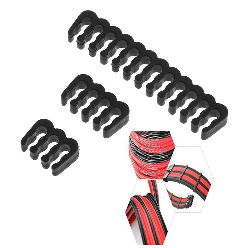 Pp kabel kam /klämma /klämma /dresser för 3.0-3.2 mm kablar svart 6/8/24 stift