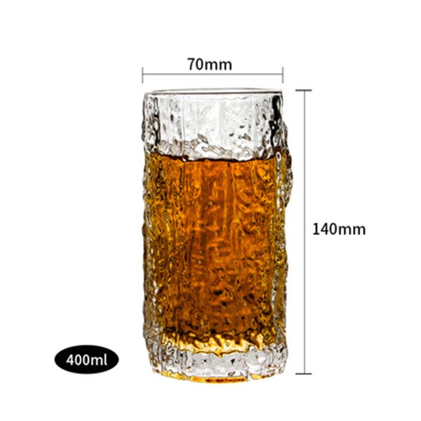 2Pcs Japanese Wine Glass Bark Pattern Beer Glass Vodka Whisky Cup Home Transparent Milk Juice Coffee Glass Cup: No phnom penh 2