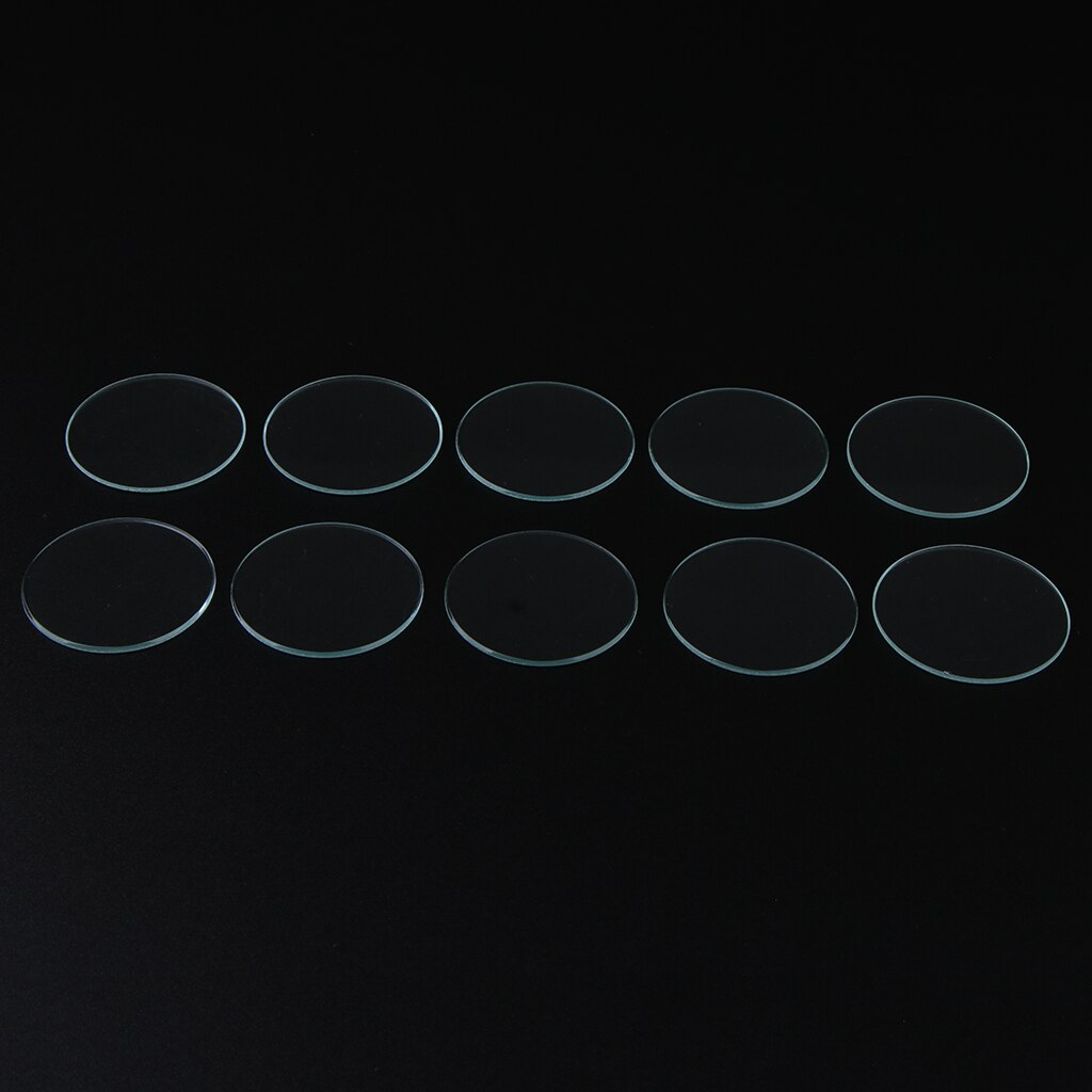 10pcs Round Flat Watch Crystal Lens Glass Replacement For Watchmaker Repair: 32mm