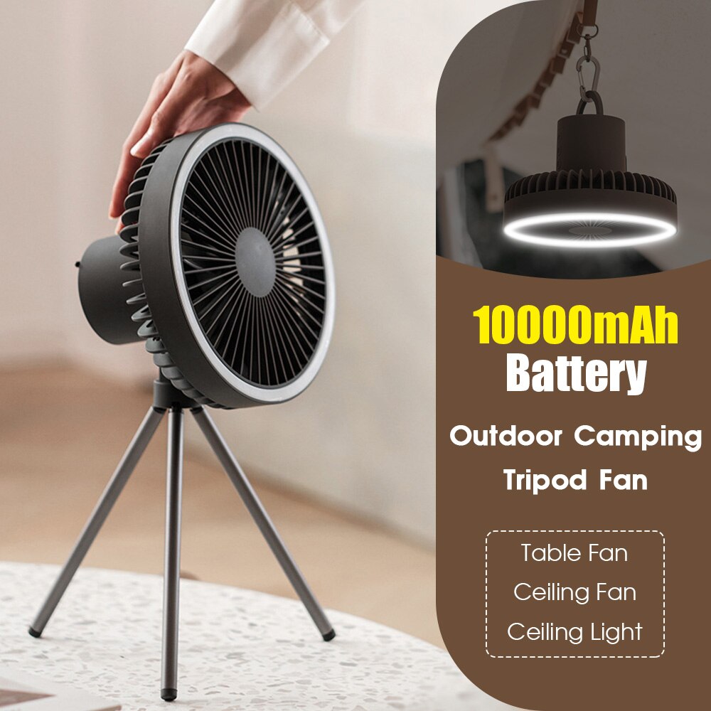 Wielofunkcyjne urządzenia domowe USB wymagalny biurko stojak trójnóg wentylator chłodzący z lampką nocną na wolnym powietrzu kemping wentylator sufitowy