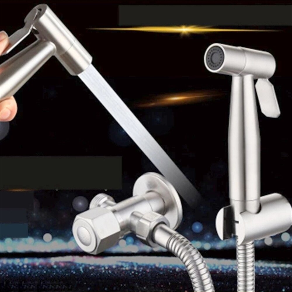 Handheld Toilet Bidet Faucet Sprayer Toilet Hand Spray Stainless Steel Bidet Set Toilet Bidet Sprayer Self Cleaning for Bathroom