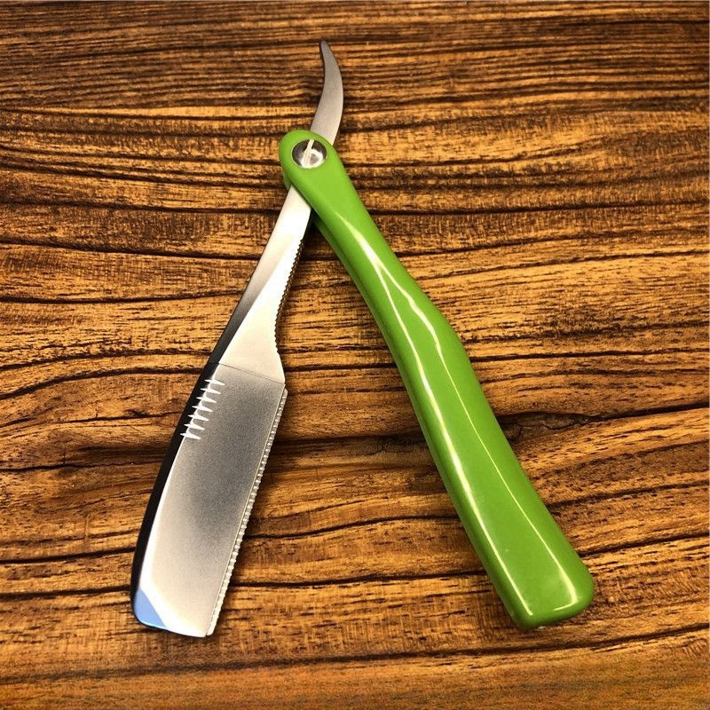 Japanese Feather Razor Manual Folding Secure Shaver Men's Hair Beard Trimmer Barber Shop Hairdressing Shaving Blade Holder Y0705: Red