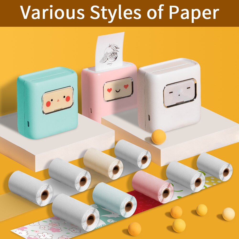 Phomemo M02E Pocket Thermal Picture Mini Printer Clear Printing Label Sticker Maker Wireless Photo Printing for Christmas