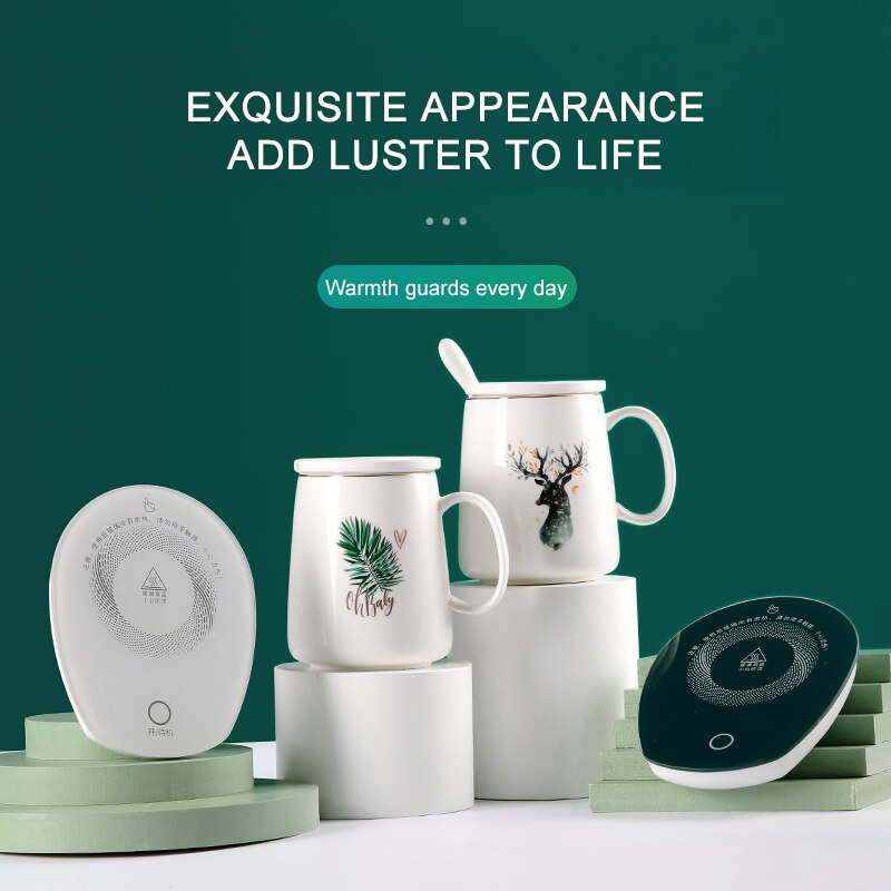 Constant Temperature Coaster Intelligent 55 Degree Automatic Heating Warm Coaster Thermos Cup Heating Water Cup Coaster