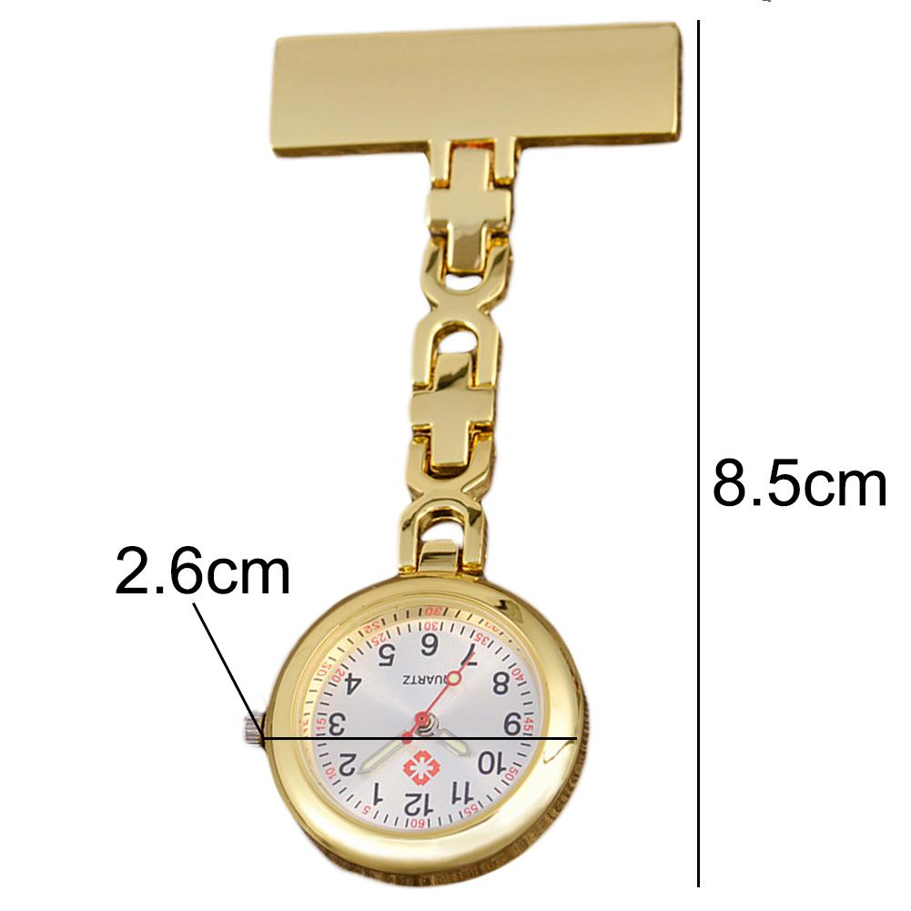 Montre de poche pour infirmières, avec cadran rond, pendentif à broche, Quartz, à la