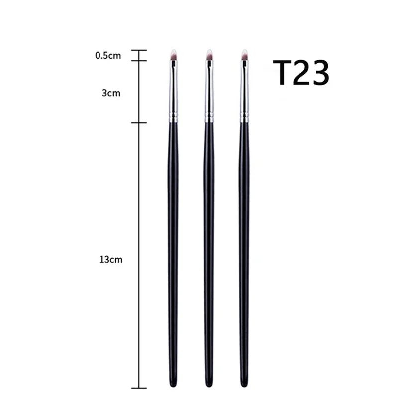 T22 Feiner Eyeliner-machen-hoch-Pinsel, flüssiger Gel-Eyeliner-Pinsel, präziser dünner langer Eyeliner-Pinsel, professionelles Eyeliner-machen-hoch-Werkzeug: Braun