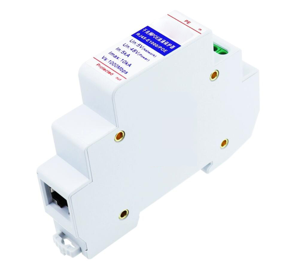 Gigabit Network POE Lightning Arrester High-Definition Surge Protector RJ45-E1000/POE
