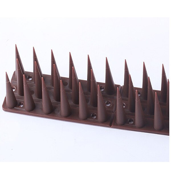6/12pcs Safe Eco-friendly Plastic Spikes Anti Bird Anti Pigeon Spike for Get Rid of Pigeons and Scare Birds Pest Control: Brown