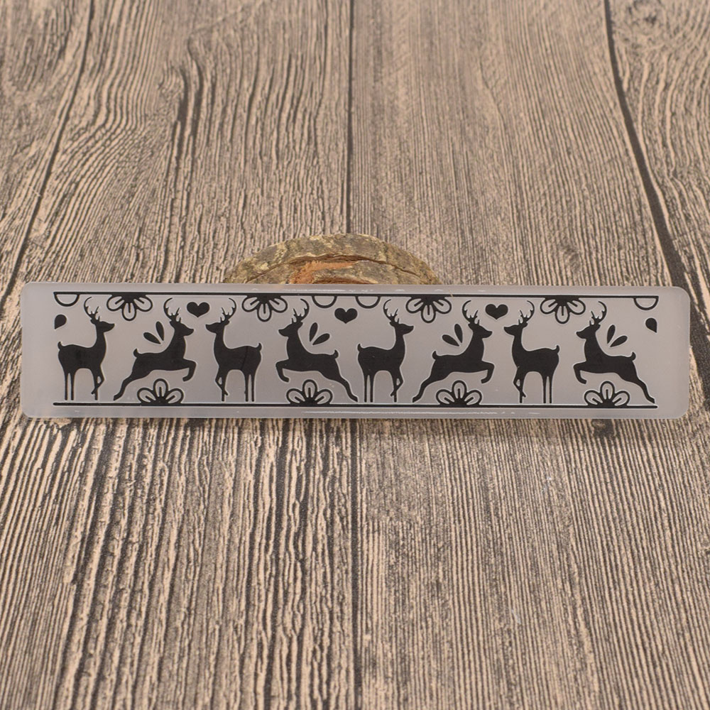 Happy Birthday Plastic Embossing Folder Stencil Template For Scrapbooking Paper Card Decoration: deer