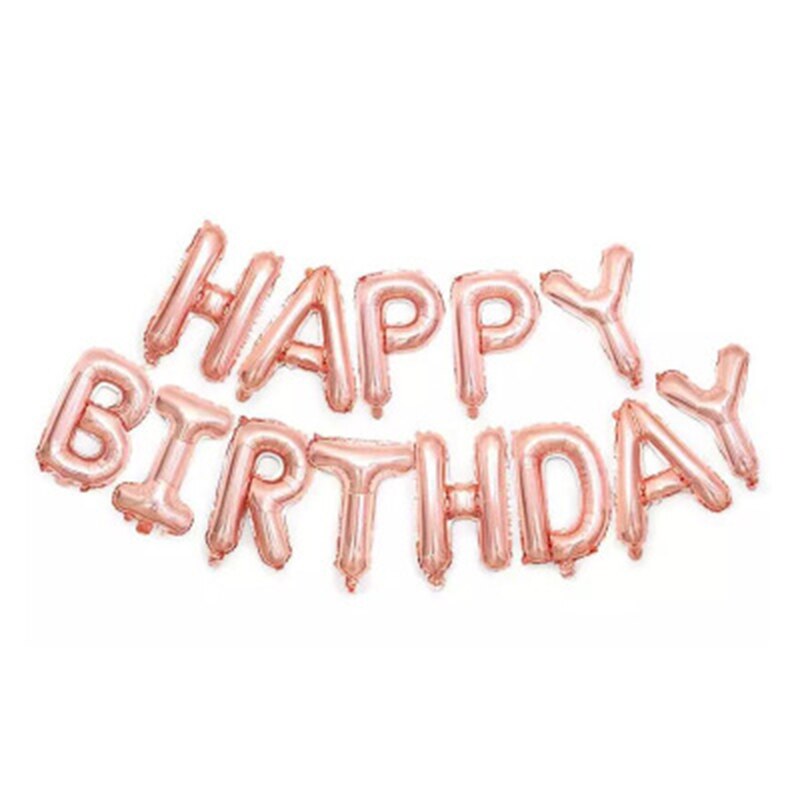 Happy Birthday Letter Baloons Decor Air Balls Globos Birthday Baby Shower Boy Girl Party Decorations Supplies Kids Toy: B rose gold