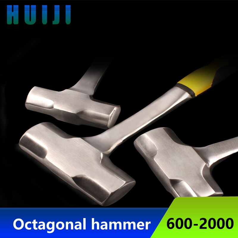 Pure steel octagonal hammer with a hammer and iron hammer to smash the wall with a solid piece of sledgehammer heavy hand hammer