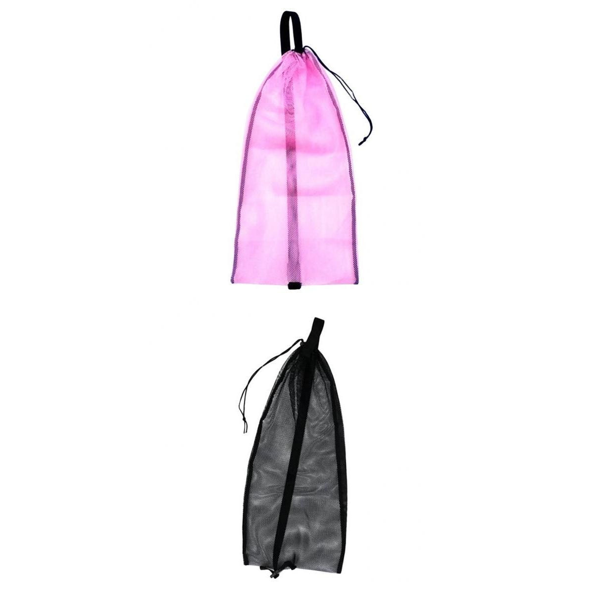 2 stk tunge dykning snorkling svømme løbebånd mesh taske & skulderrem  - 25 '' x13 ''