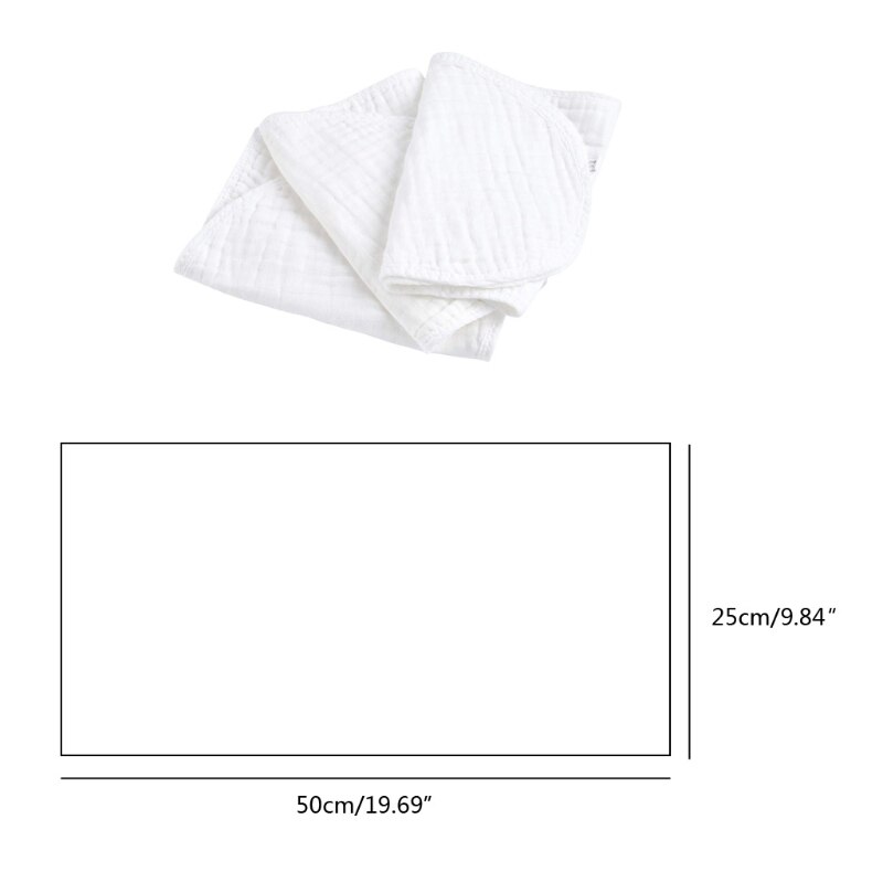 Paños de muselina para bebé, paños de algodón para las manos, 6 capas, toalla suave Extra absorbente, gasa para jardín de infantes