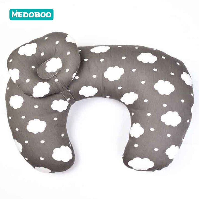 Medobbo 2pcs/Set Baby Nursing Pillow Cotton Maternity Breastfeeding Pillows Infant Printed U-Shaped Baby Sleeping Pillow Cushion