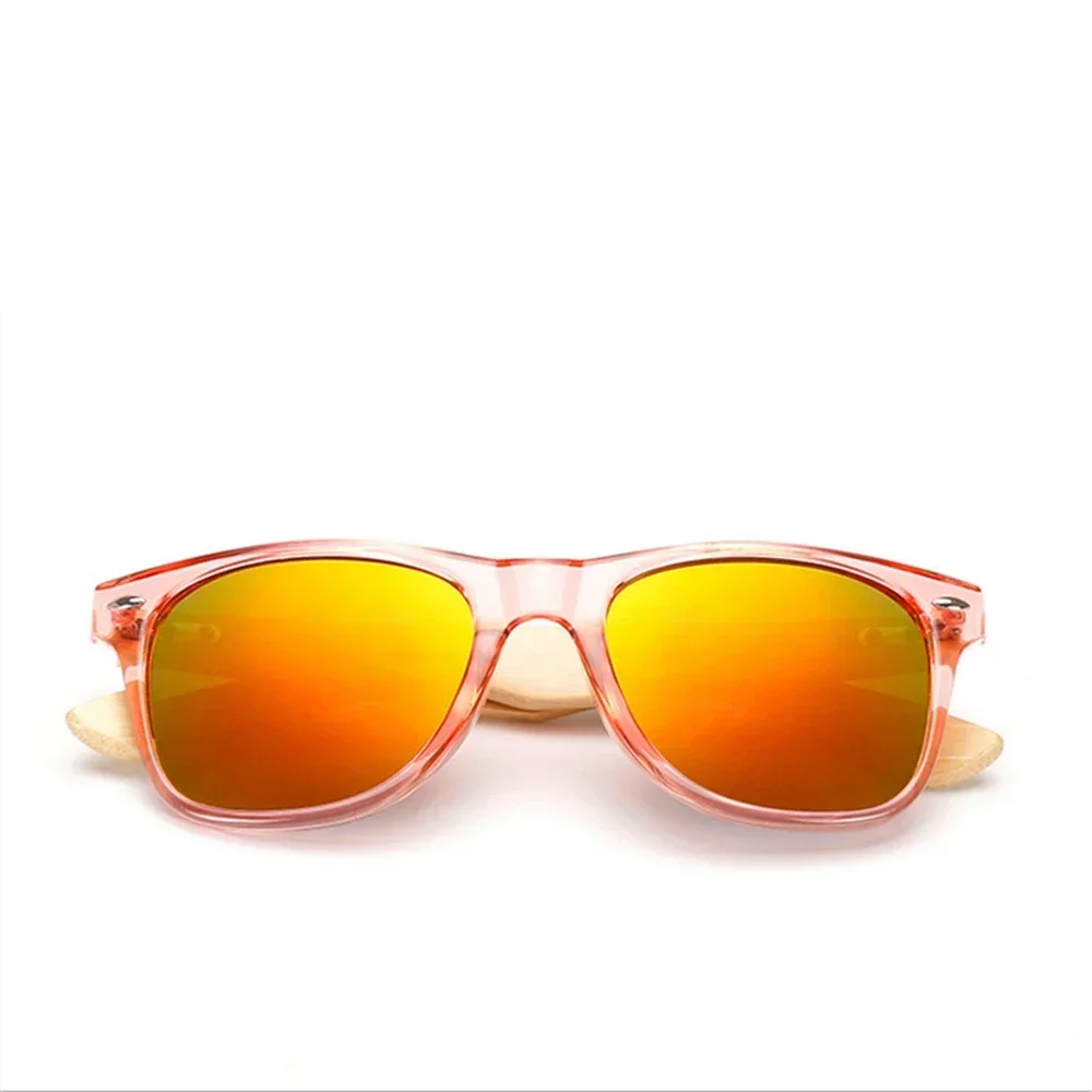 Gafas de sol de madera de 14 colores para hombres y mujeres, gafas de sol cuadradas de bambú para mujeres y hombres, gafas de sol con espejo retro de sol masculino 2025 hechas a mano