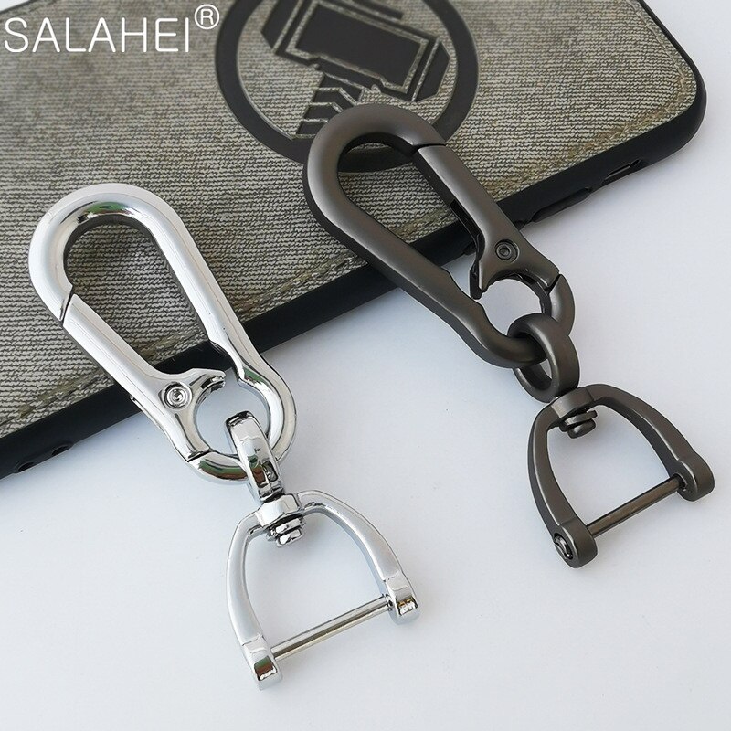 2 Colors Metal Keyring Keychain Galvanized Alloy Split Ring Keyfob Key Holder Rings Women Men Key Chains Carabiner Accessories