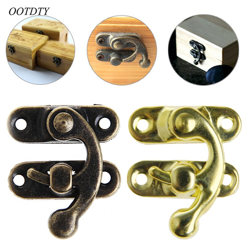 8 Stück Antike Messing Scharniere - Dekorative Haspen Für Holzkisten & Schmuckkästchen