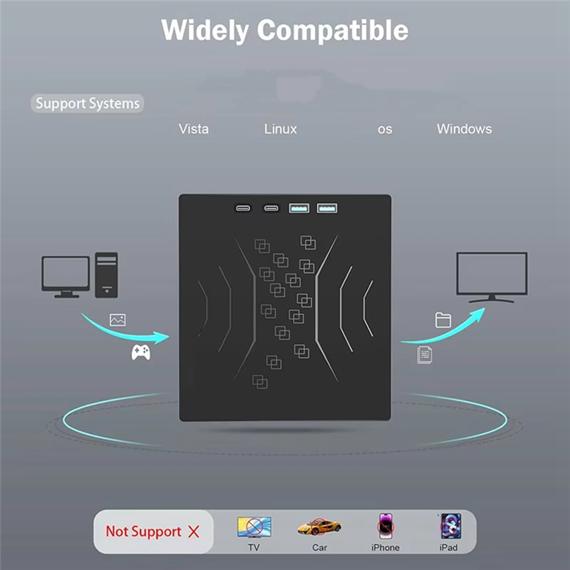 ELECT-7-in-1 externer CD-/DVD-Laufwerk-Player USB3.0 Tragbares externes Festplattenspiel mit optischem Laufwerk CD-Brenner für PC Laptop