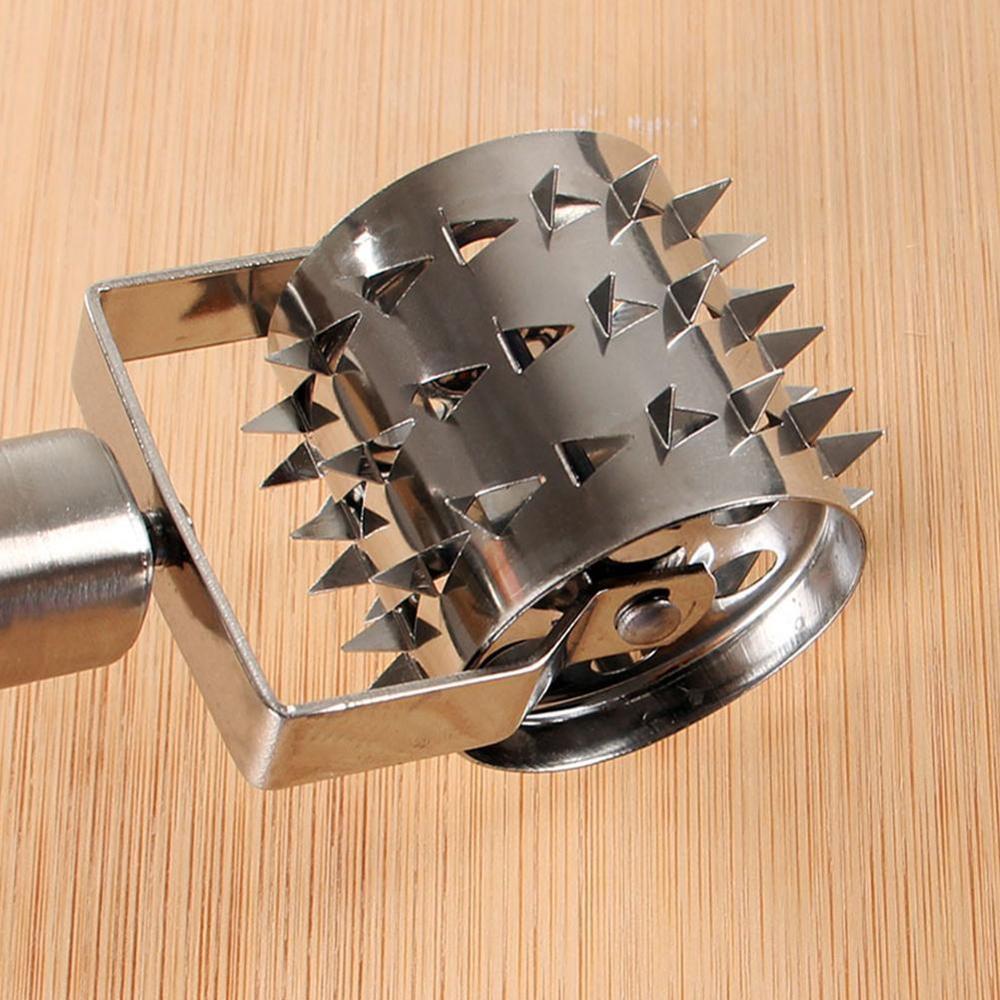 Kitchen Stainless Steel Meat Tenderizer Meat Hammer Restaurant Wheel Steak Meat Western Steak Steak R0B7