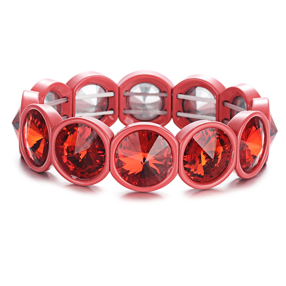 Bracelets en cristal couleur bonbon arc-en-ciel, bijoux avec trou en émail, bracelet bohème pour femme  s192: S192-12