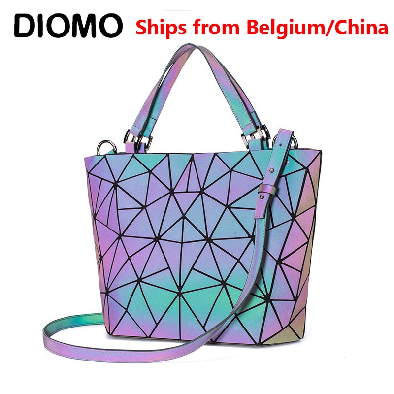 DIOMO sac a main femme luxury Luminous geometric bag ladies hand bag and messenger bag women bucket bag female