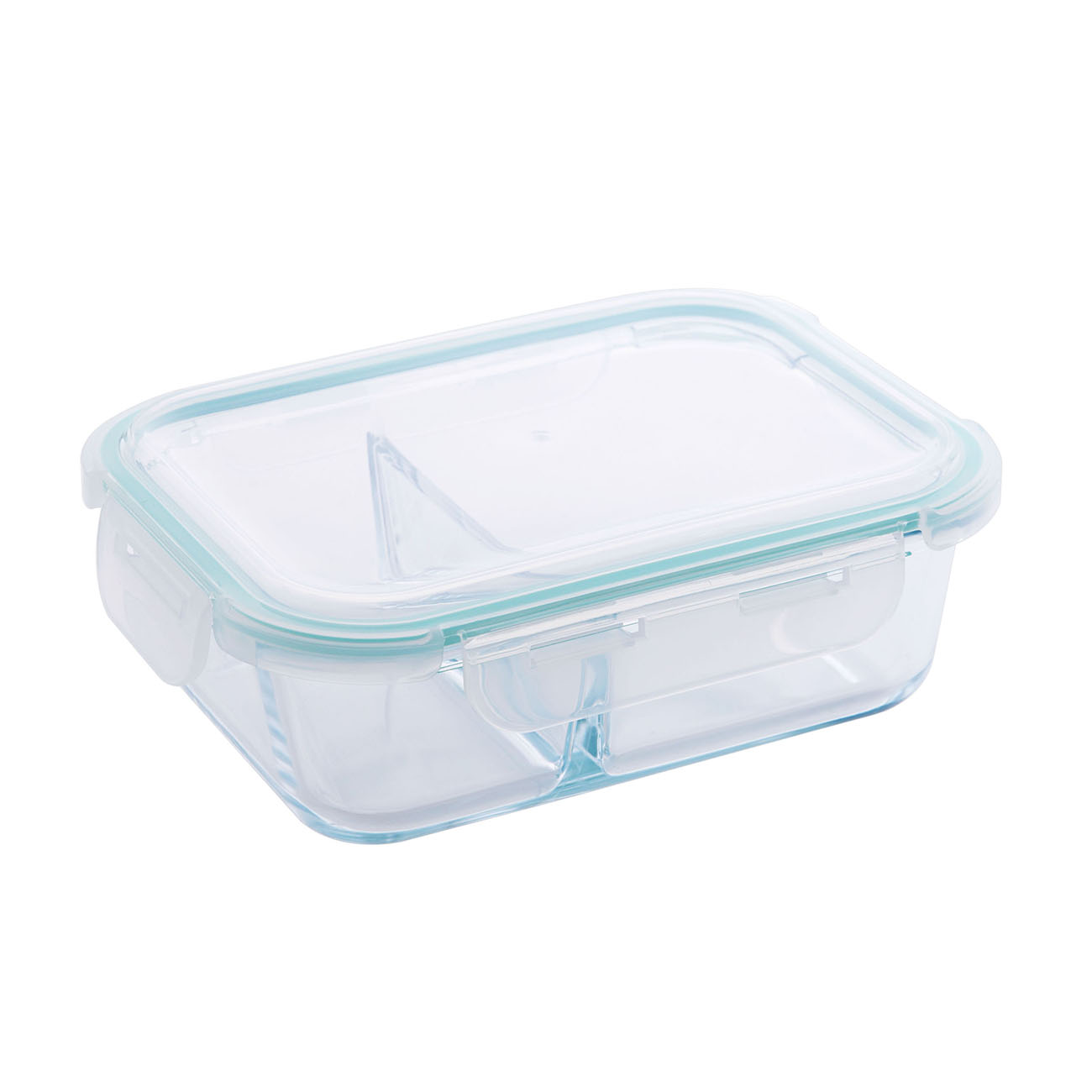 1500ML Glass Lunch Box Microwave Oven Heating Refrigerated Sealed Leakproof Food Container Box Transparent Bowl With Lid Crisper: L  1040ML
