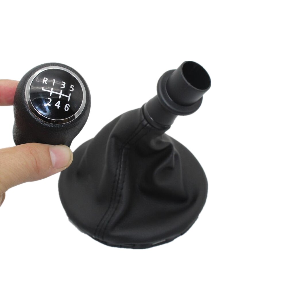 Til vw transporter multivan caravelle  t5 2003 2004 2005 2006 2007 6 speed stick shift knap læder gamasestøvle