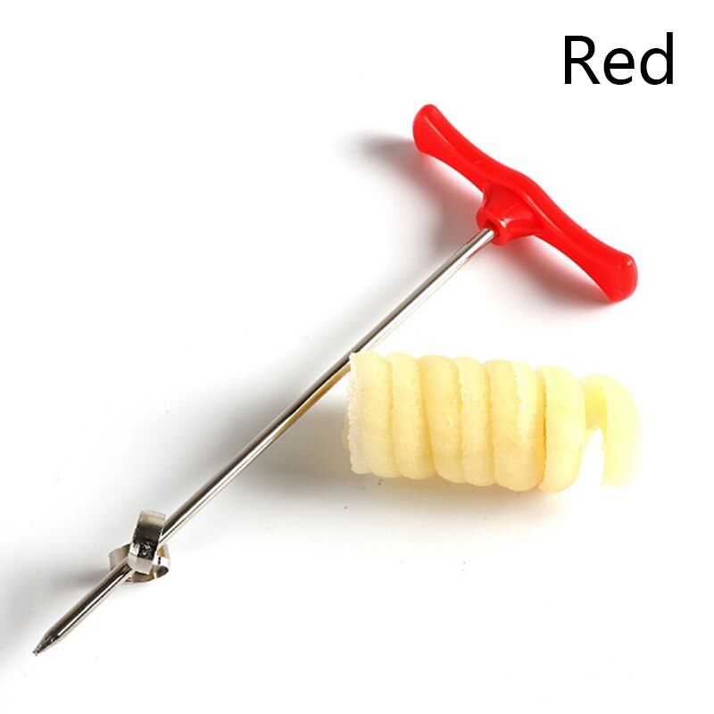 Vegetables Spiral Knife Kitchen Carving Tool Potato Carrot Cucumber Salad Chopper Spiral Screw Slicer Cutter Kitchen Accessories: Red