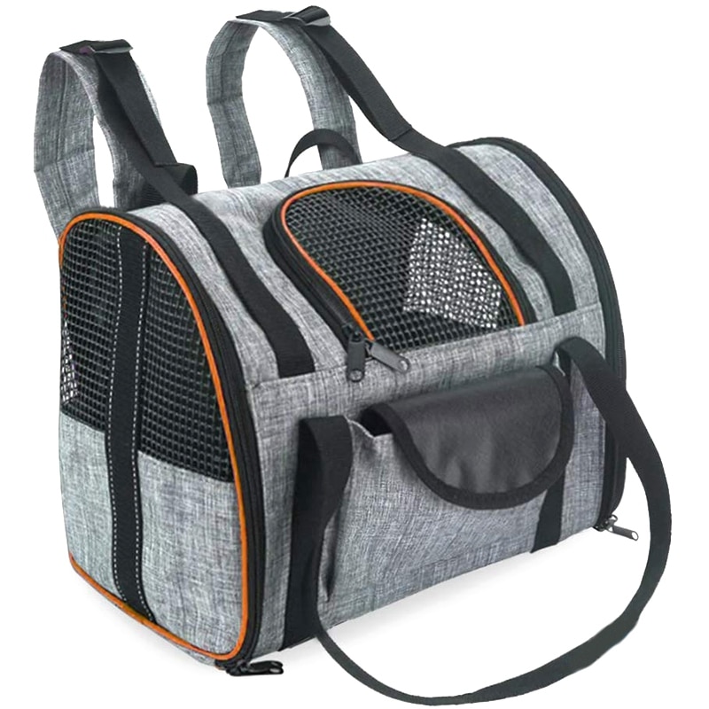 Transportadores de mochila para gatos, mochila transparente para perros, Transportín de Gato con ventilación, aprobado por la aerolínea, mochilas de viaje para mascotas para gatos y perros: Default Title