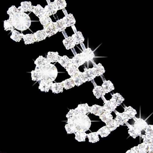 Women&#39;s Bridal Romantic Rhinestone Wedding Party Pendant Necklace Earrings Bling Jewelry Set