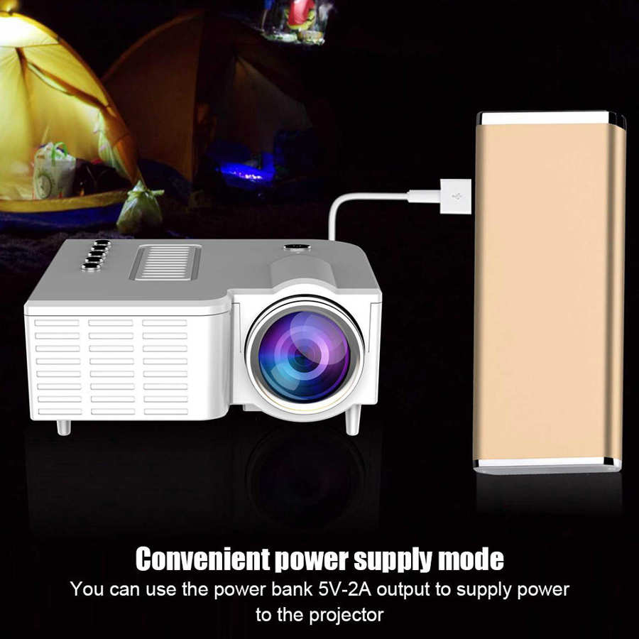 LED Mini projecteur de bureau 320*180 résolution physique Portable projecteur Support 1080P vidéo USB tf-carte projecteur de réunion