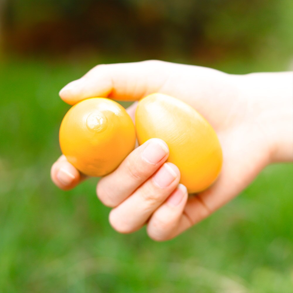 Drewniane marakasy jajko shakery muzyczny instrument perkusyjny jaja 2 szt. Czerwony