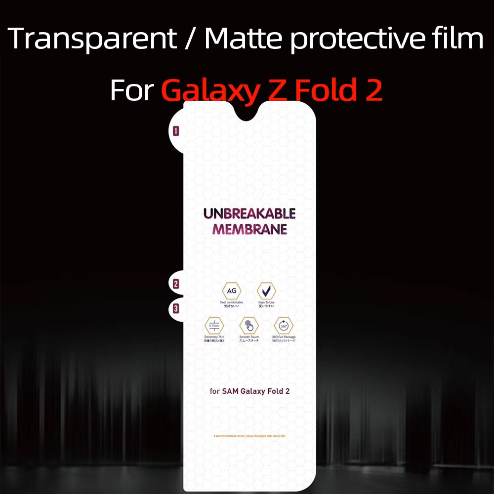 Galaxy fold 2 hoesje hoesje voor galaxy z fold 2 5g leren fliphoesje mobiele telefoonhoesje 2 kleuren optioneel verkrijgbaar: Frontfolie (4.6 inch)
